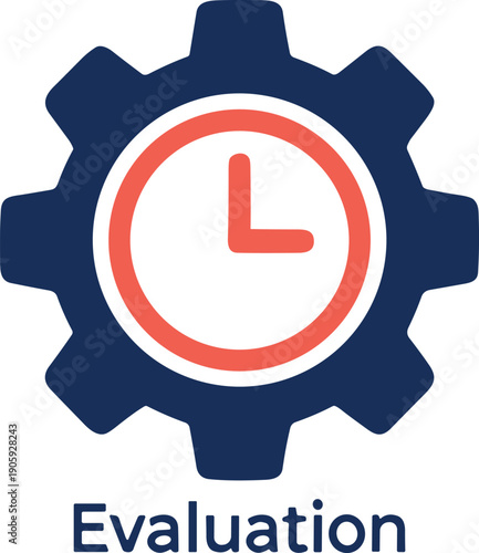 Evaluation process concept icon, performance assessment timing, quality review management, business analysis control, workflow measurement illustration
