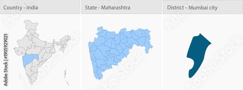 Mumbai_city_Map_Vector detailed map illustration graphic for educational reference, geographic visualization, design layouts, presentations, digital m