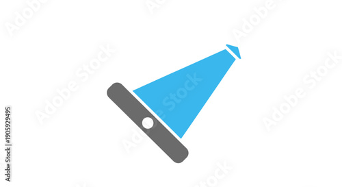Blue Megaphone Icon Isolated On White.