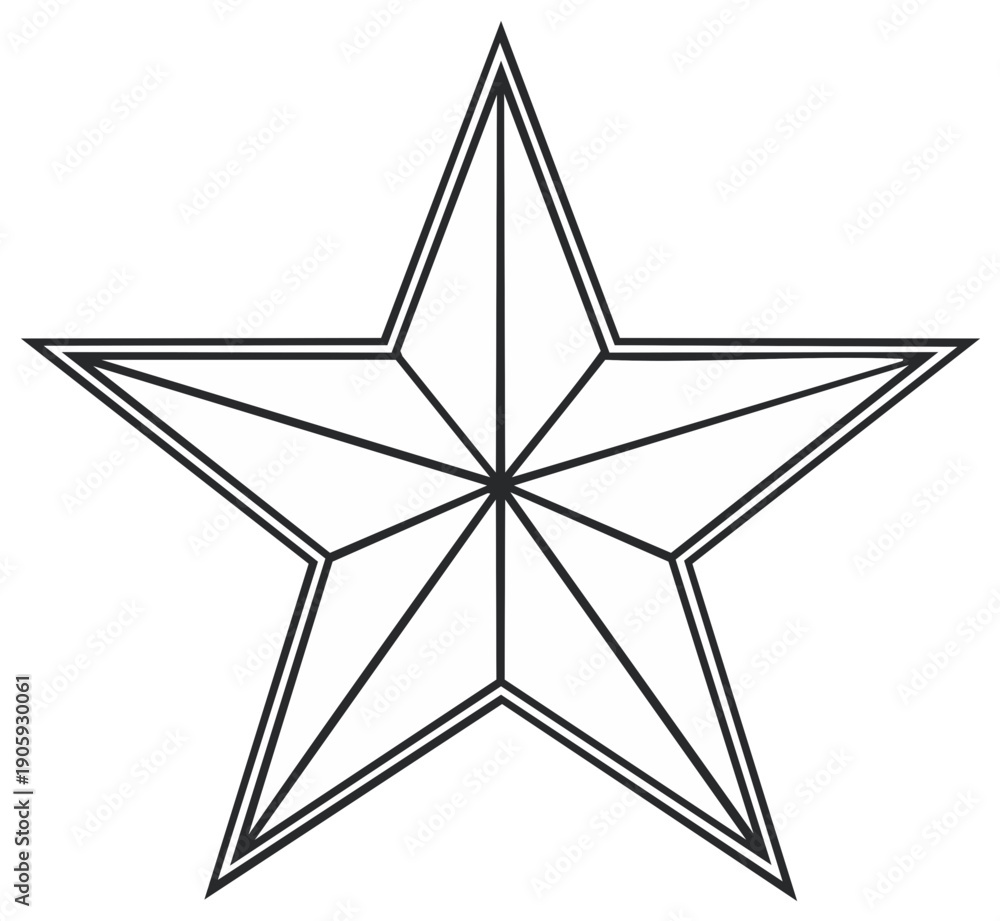 Obraz premium Geometric Star Outline