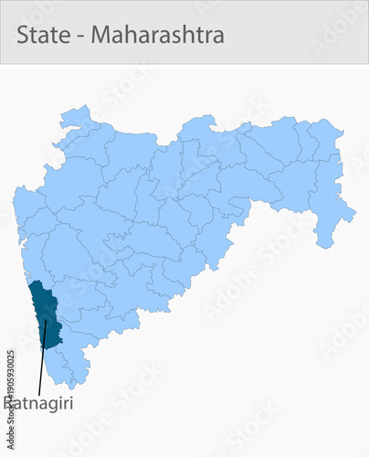 Ratnagiri-Maharashtra_Map detailed map illustration graphic for educational reference, geographic visualization, design layouts, presentations, digita