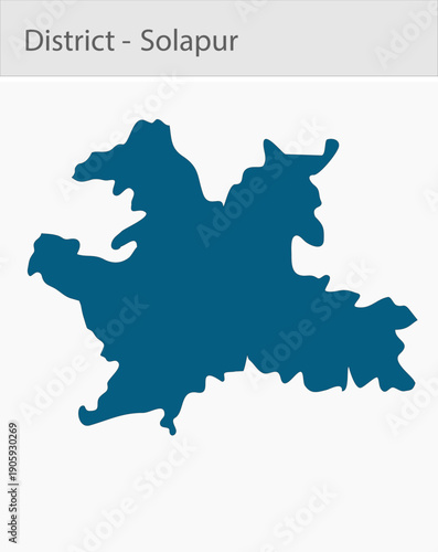 Solapur_Map detailed map illustration graphic for educational reference, geographic visualization, design layouts, presentations, digital media and pr