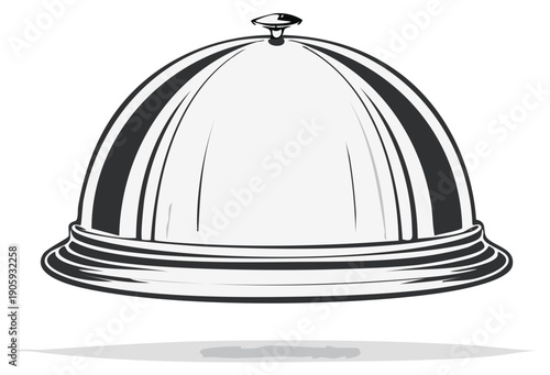 Elegant Stainless Steel Food Cloche Serving Dish Lid with Handle