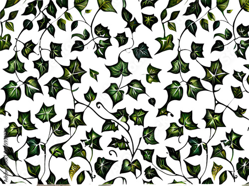 A group of green leaves on a white background, perfect for any design or illustration