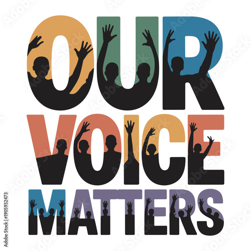 Our Voice Matters – Women Rights and Feminist Typography Illustration