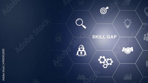 Obraz na plátne Skill gap analysis and identifying skill gap concept