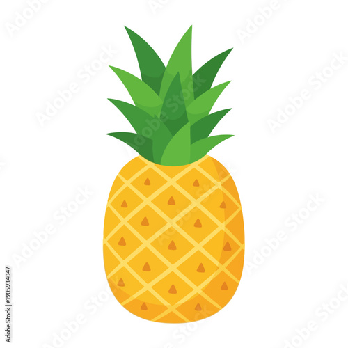 Pineapple Fruit Illustration Design Element.