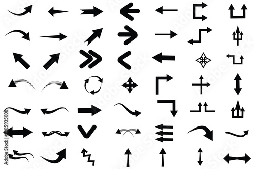 arrow, icon, direction, vector,  isolated, collection, internet, illustration, sketch, design, arrows, digital, circle,Set black arrows for web design. 