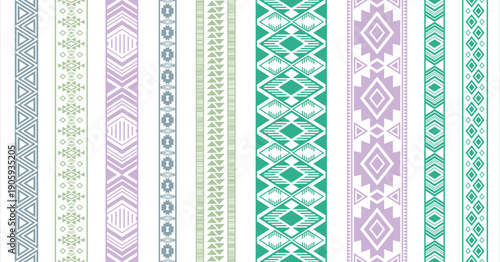 gepmetric patterns set for borders, sticky tape