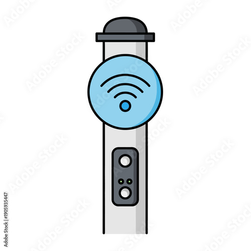 Portable WiFi Hotspot Device Illustration.