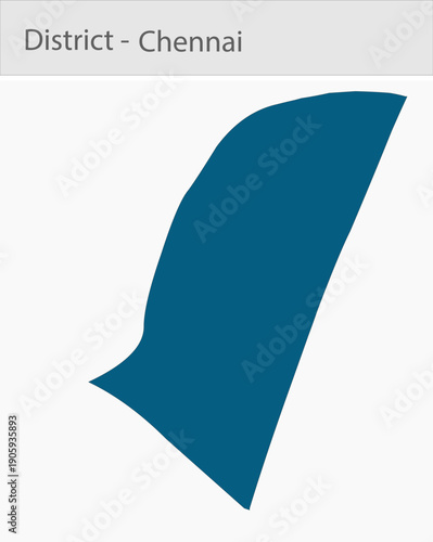 Chennai_Map detailed map illustration graphic for educational reference, geographic visualization, design layouts, presentations, digital media and pr