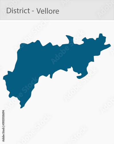 Vellore_Map detailed map illustration graphic for educational reference, geographic visualization, design layouts, presentations, digital media and pr