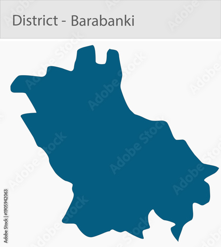 Barabanki_Map_UP_state detailed map illustration graphic for educational reference, geographic visualization, design layouts, presentations, digital m