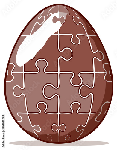 Chocolate Egg Puzzle Combination Festive Spring Celebration Sweet Connection