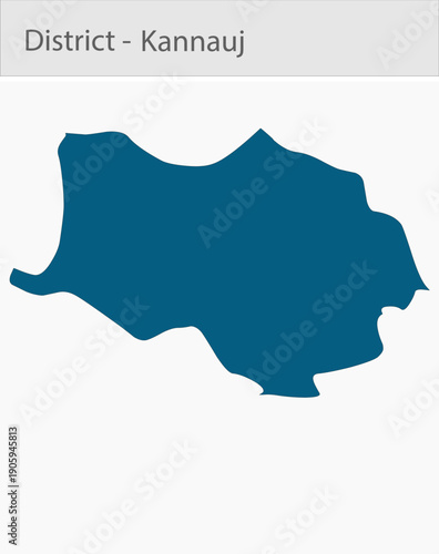 Kannauj_Map_UP_state detailed map illustration graphic for educational reference, geographic visualization, design layouts, presentations, digital med