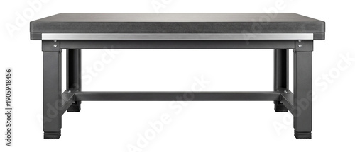 Combined workbench with rubberized feet and a noise-dampening top.
