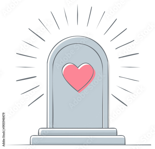 Heart Symbol Graveyard Headstone Memorial Love Tombstone Cemetery Remembrance