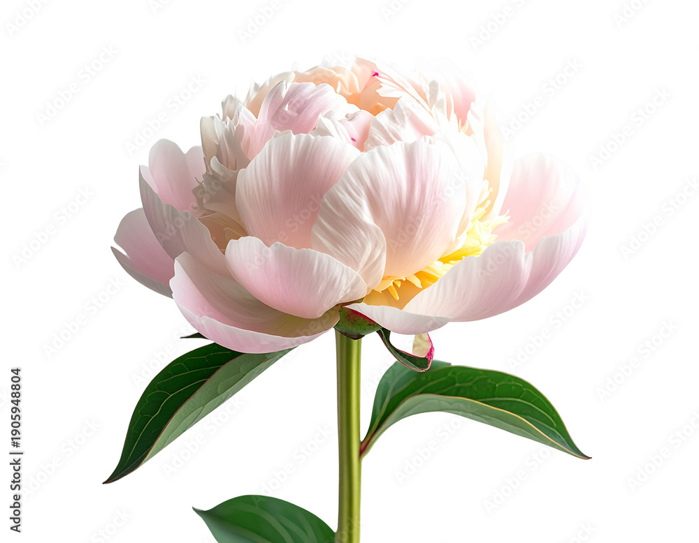 Obraz premium Pink peony flower isolated png on transparent background