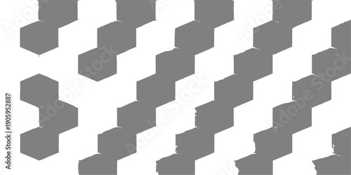 3D render of a geometric pattern featuring a group of abstract reflective cubes and boxes in a structured business concept illustration