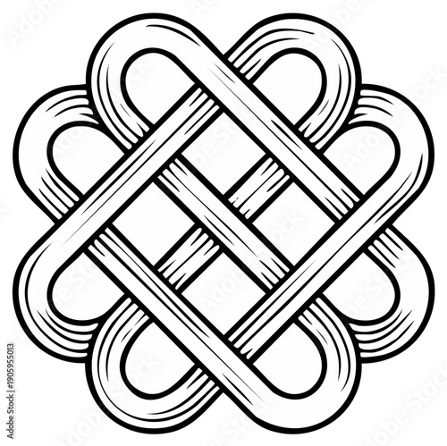 Intricate Celtic knot pattern design symbol of eternal connection and protection