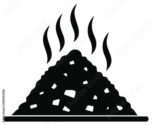 Pile of Compost Emitting Steam Heat Energy Energy Source