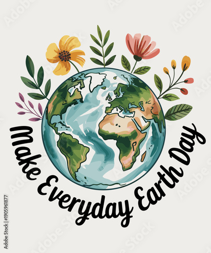 Earth Day Everyday Flower Planet Anniversary