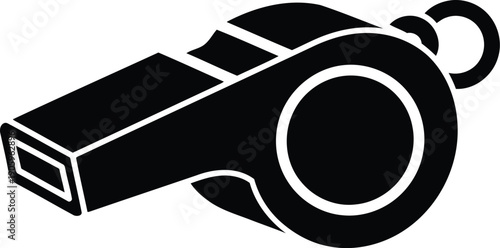 A black and white image of a whistle