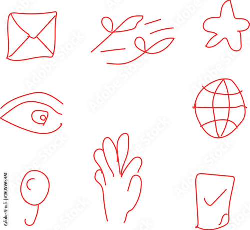 Hand drown set of comic speech bubbles illustration silhouette.