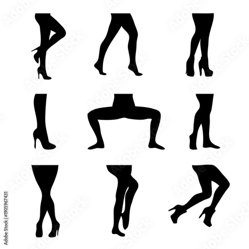 Abstract black and white line art depicting various human poses and movements
