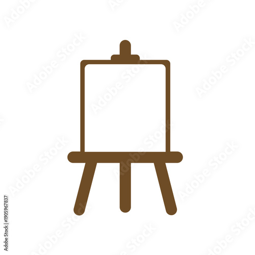 Professional Brown Wooden Artist Easel Silhouette - Creative Canvas Stand