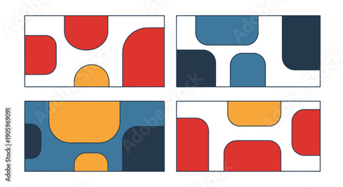 Wall Panel Line art vibrant color