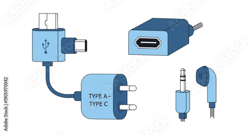 Adapter Line art vector modern style