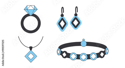 Diamond Jewelry Line art high quality