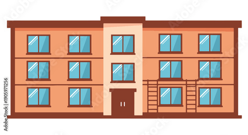 Dormitory Line art creative concept