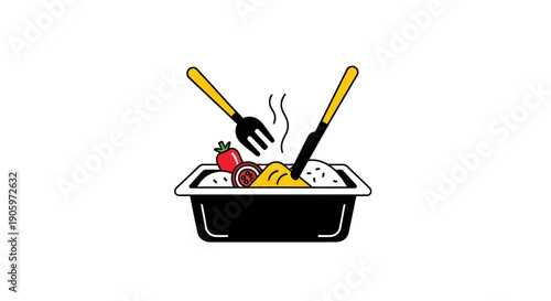 Prepared food illustration