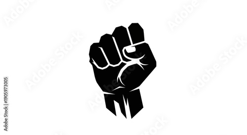Raised fist symbol of resistance and solidarity
