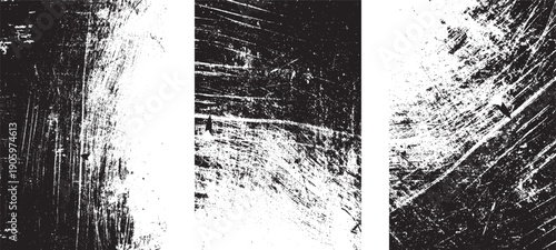Grunge overlay vector grainy letterpress textures. Imprint texture grungy set. Rolled ink pressed texture. Screen print clean overlay pattern .Fine dust pattern texture. Distressed mask overlay.