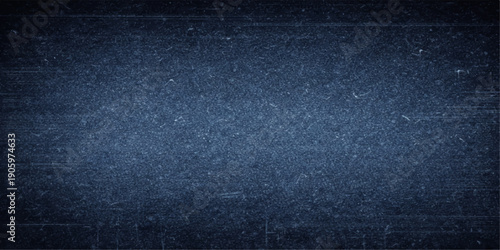 A dark blue grunge background with a rough stone texture and vintage black pattern creates a weathered material surface for a blank wallpaper design