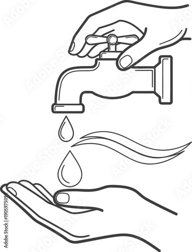 Illustration of proper handwashing and sanitizing techniques for hygiene