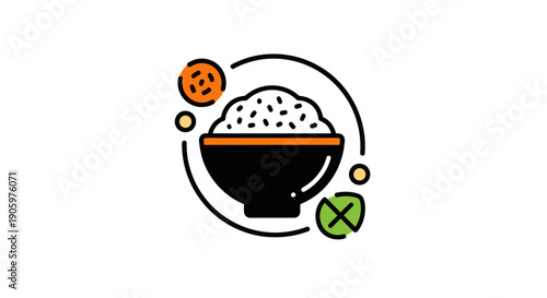 Rice bowl icon