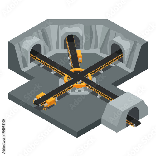 3D Model of Industrial Crane System.