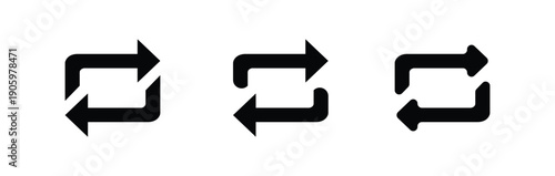 Road traffic direction arrows flat set. You-turn, left, right, two way, three way transportation direction arrow symbol.