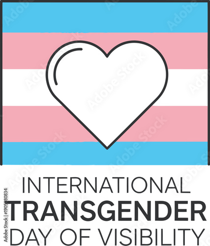 Supportive message for transgender pride and acceptance in colorful design