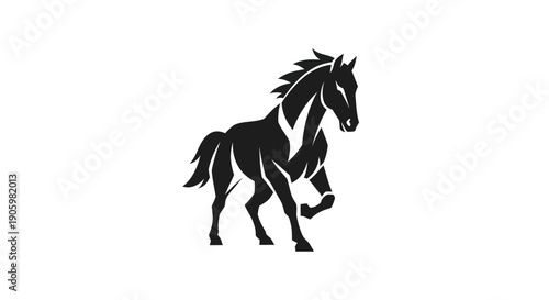 Running horse silhouette vector illustration