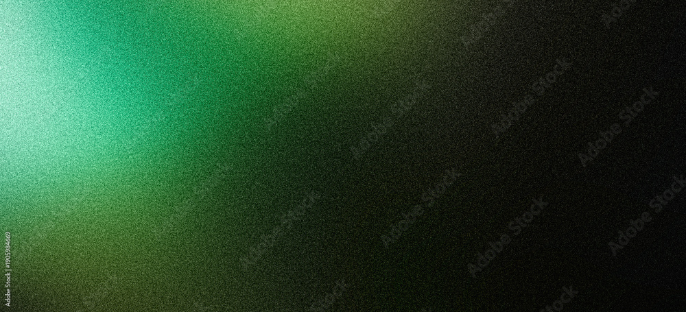 Fototapeta premium Green background abstract grainy gradient noise texture poster banner header backdrop design