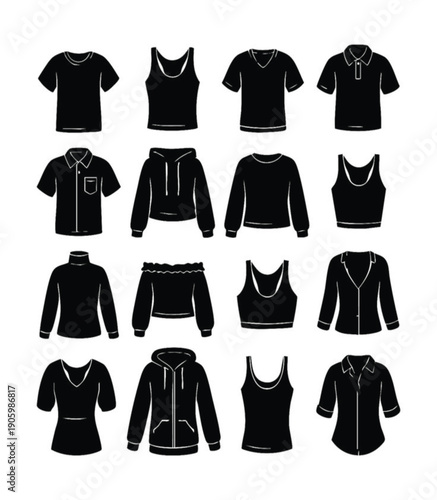 vector illustration of clothes for women