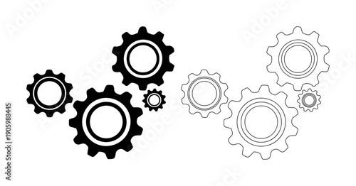 Interlocking gears symbolizing teamwork and mechanical connection