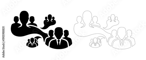 Connected team members forming a network, representing unity and collaboration