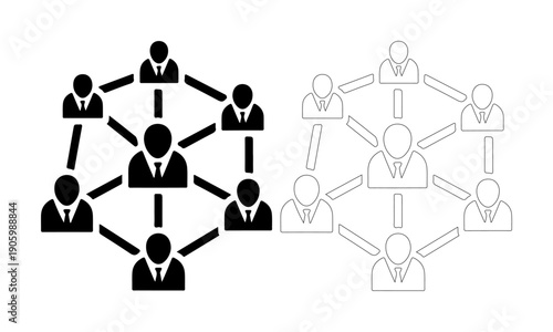 Visualizing interconnected professional network with clear hierarchy and connections