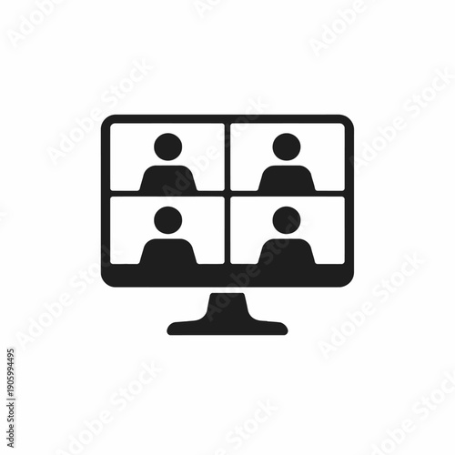 Remote team meeting on computer screen with four participants
